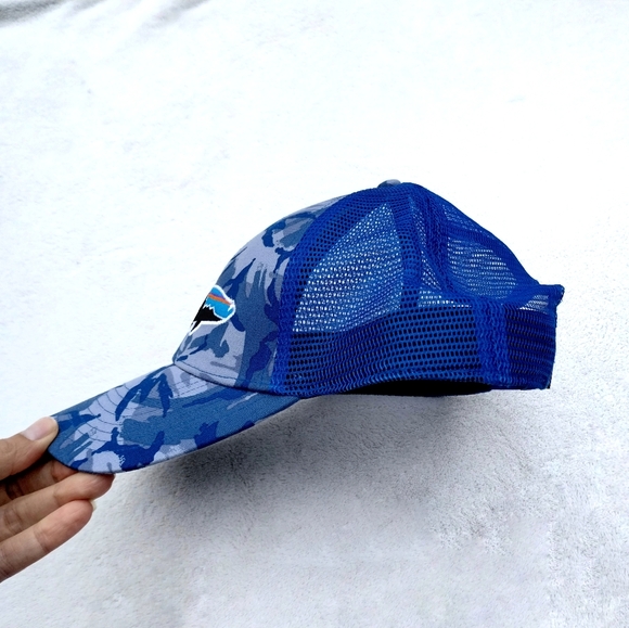 Patagonia Blue Camo Fitz Roy Trout Mesh Snap Back Hat Adult Unisex Gorpcore - Picture 2 of 6